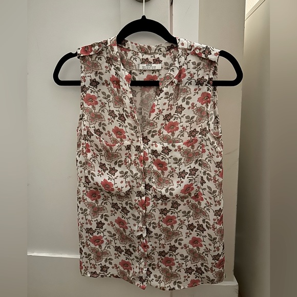 Mango Blouse Orange/Beige - Picture 1 of 1